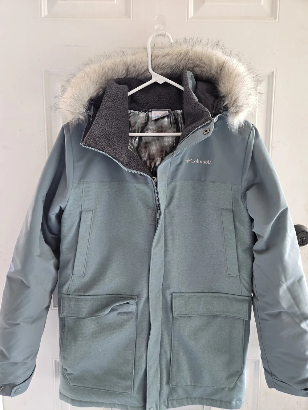Columbia Youth Ice Blue Hooded Winter Parka